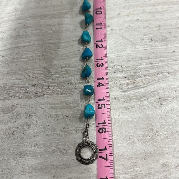 Vintage Turquoise Necklace / Choker And Bracelet Set - Picture 5 of 7